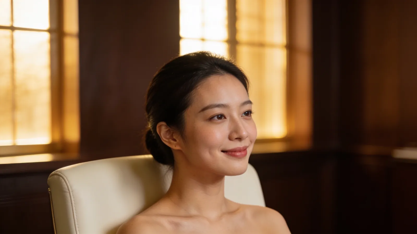 An East Asian woman in her late 20s with a soft rounded face — illustrative image