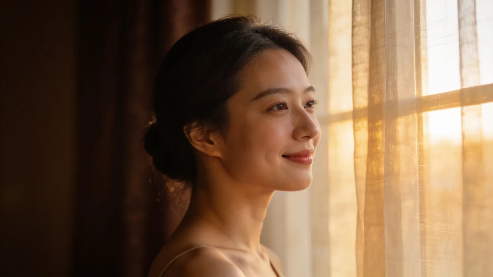 An East Asian woman in her late 20s with a soft rounded face — illustrative image