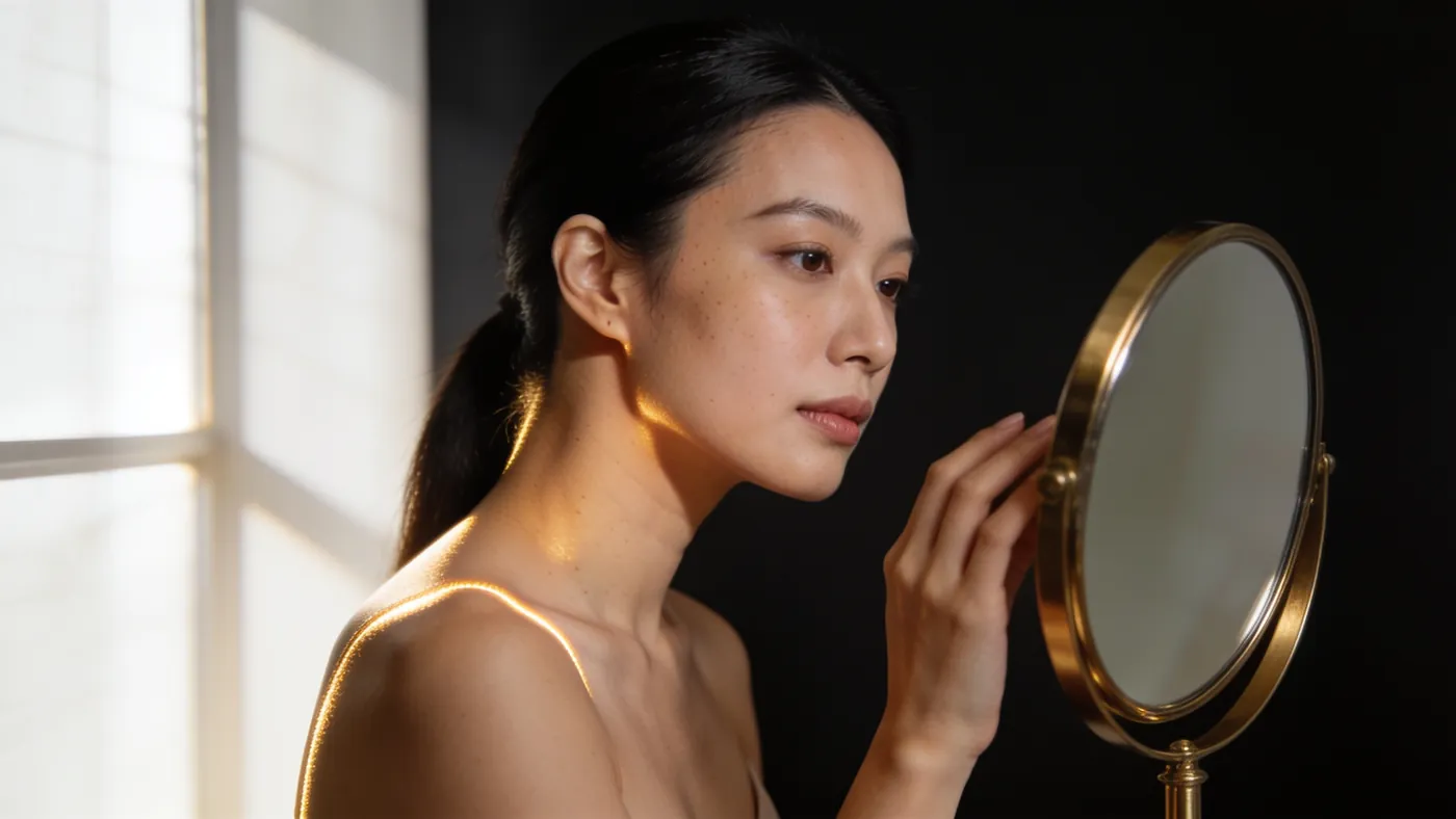 Mirror and soft window light, illustrative of an unhurried clinical assessment